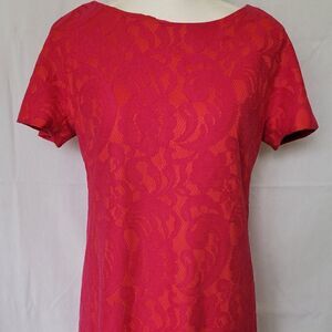 Cynthia Steffe orange lace dress